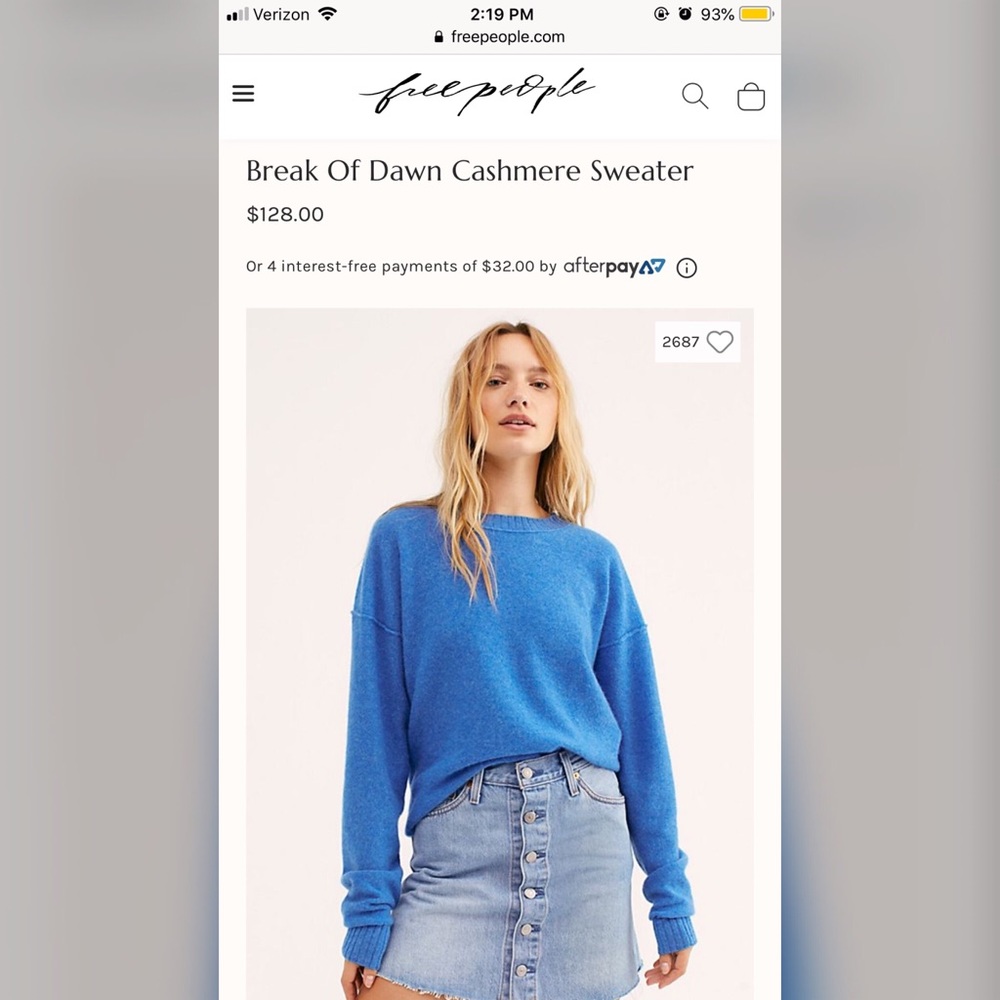 Free People Cashmere Sweater